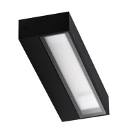 COSEL Nástěnné venkovní svítidlo, materiál kov, povrch tmavě šedá/černá, dif plast opál, LED 16W, 1300lm, teplá 3000K, IP54, rozměry 223x47x70mm, svítí nahoru/dolů.