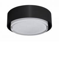 KASTORIA Vestavné stropní svítidlo, kruhové, těleso kov, povrch černá/chrom/zlatá, difuzor plast opál, LED 7W, 550lm, teplá 3000K, 230V, IP44, rozměry d=100mm, h=55mm.