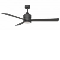 JANE 18W CCT Stropní ventilátor s osvětlením, základna a lopatky kov, povrch bílá/černá, difuzor plast opál, LED 18W, dálk. ovl. CCT teplá 3000K-5500K, 230V, IP20, tř.1, d=1240mm, h=400mm