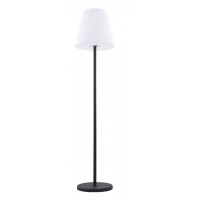 HAVANA Venkovní stojací lampa, základna kov, povrch bílá/černá, stínítko plast bílá, pro žárovku 1x40W, E27, 230V, IP44, rozměry d=330mm, h=1500mm, vč. vypínače na tělese.