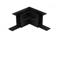 AYLO II CTH90 48V Rohová L spojka 90°, horizontální odbočení, vestavného magnetického systému, pro kolejnice velikosti 52mm, materiál hliník, povrch černá/bílá, 48V, výška 27mm.