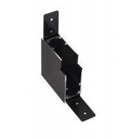 AYLO CTV90 48V Rohová L spojka 90°, vertikální odbočení, přisazeného magnetického systému, pro kolejnice velikosti 52mm, materiál hliník, povrch černá/bílá, 48V.