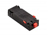 BRAGO, 230V Vkládací, spojovací konektor pro napájení magnetického systému osvětlení, materiál plast, černý, 230V, IP20,  rozměry 70x21x25mm.