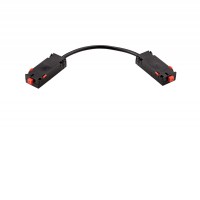 BRAGO Flex con, 230V Vkládací, flexibilní spojovací konektor pro napájení magnetického systému osvětlení, materiál kov a plast, černý, 230V, IP20,  rozměry 200x25x20mm.