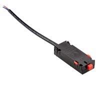 BRAGO connector II, 230V Napájecí konektor magnetického systému osvětlení, materiál kov, povrch černá, 230V, IP20, rozměry 25x20x290mm.