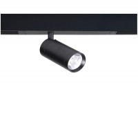 BISU 10W/20W, 230V Bodové svítidlo, do magnetického systému, nastav. směr svícení, těleso kov, povrch černá, LED 10W/20W, teplá 3000K/neutrální 4000K, stmív, vyzař. úhel 24°, 230V, IP20, rozměry dle typu.