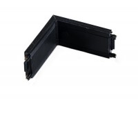 BRAUSO corner connector, 48V Konektor pro rohový spoj pro magnetický systém, těleso plast a měď, povrch černá/bílá, IP20, 48V, rozměry 25x5x55mm.