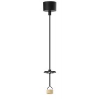 REKOM BASE S 10W GU10 Závěs svítidla, základna kov, černá, nebo bílá, pro žárovku 1x10W, GU10ES50, 230V, IP20, d=57mm, h=1600mm