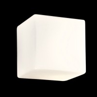 CUBO Nástěnné svítidlo, difuzor sklo opál, pro žárovku 1x40W, G9, 230V, IP20, rozměry: d=130mm. l=120mm