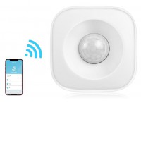 PIR SP01, smart Tuya ZigBee PIR - Přisazený senzor pohybu pro osvětlení, bílý, záběr 360°/120°, dosah až 5m, smart Tuya ZigBee, baterie 3xAAA 1,5V, IP20, rozměry 63x63x24mm