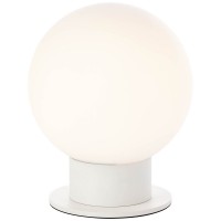 ASTRO 1X60W E27 Stolní lampa, těleso kov, povrch bílá/černá, difuzor sklo opál/kouř, pro žárovku 1x60W, E27, 230V, IP20, tř.2, rozměry dle typu, vč vypínače na kabelu