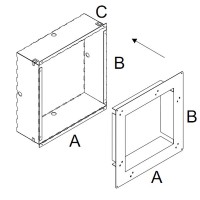 CONCRETE BOX 3 Box pro montáž vestavného svítidla do betonu, nebo do zdiva, rozměry dle typu.