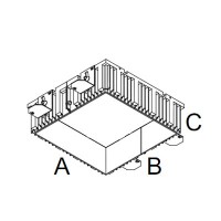 MOUNTING KIT GIT1, 4 Montážní rámeček pro instalaci bezrámečkového svítidla do SDK čtvercový