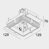  Montážní kit pro instalaci vestavného bezrámečkového svítidla do SDK