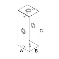CONCRETE BOX 187 Montážní box, pro instalaci svítidla do stěny, těleso kov, rozměry 80x95x70mm