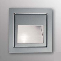 HELI 1 SCREEN Vestavné svítidlo do stěny, těleso kov, povrch šedostříbrná, pr žárovku 1x20W, G4, 12V, IP40, 78x78x57mm, svítí dolů, montážní box SAMOSTATNĚ