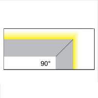 BORDLINE AC EXT90° Rohová spojka, pro instalaci LED profilu se svícením ven, materiál kov.