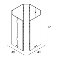 CONCRETE BOX TR 154 Box pro montáž vestavného svítidla do stěny, nebo do betonu, materiál ocelový plech, rozměry bezrámečkový 42x42x58mm