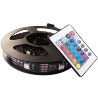 RGB TV set 8,4W, USB Sada 2x600mm RGB LED pásek 8,4W, pro podsvícení TV, + dálkový ovladač napájení 5V USB konektor přímo z TV