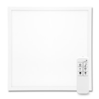 JAMESO 45W 60x60cm CCT Stropní, podhledové, svítidlo, těleso hliník, povrch bílá, difuzor plast opál, LED panel 40W, 4200lm, dálk. ovl. CCT teplota teplá 3000K-denní 6500K, stmív., Ra80, 230V, IP20, 595x595mm