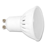 LED žárovka GU10 10W LED žárovka bodová, těleso plast bílá, difuzor plast opál, LED 10W, teplá 2700K/940lm, neutrální 4100K/980lm, GU10, vyzař. úhel 120°, Ra80, 230V, rozměry d=50mm, h=56mm