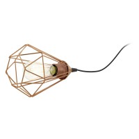 TARBES Stolní lampa, základna plast, barva černá, drátěná kostra, barva černá, pro žárovku 1x60W, E27, 230V, IP20, zař.tř.2, d=175mm, h=265mm, vypínač na kabelu