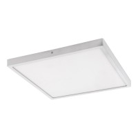 FUEVA 1 Stropní, přisazené, čtvercové svítidlo, základna hliník, povrch bílá/šedostříbrná, difuzor plast opál, LED 25W, 2500lm, teplá 3000K nebo neutrální 4000K, 230V, IP20, tř.2, rozměry 400x400x30mm