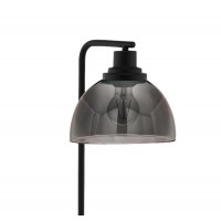 BELESER STOJACÍ LAMPA 1X60W E27 Stojací lampa, těleso kov, povrch černá mat, stínítko sklo, černá čirá, pro žárovku 1X60W E27, 230V, tř.2, rozměry h=1505mm, l=260mm, základna d=220mm