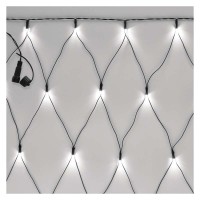 VT BASIC 140 LED, síť, bílá, svítí stále, 2x1,5m Spojovatelný vnitřní/venkovní vánoční síť, 140 LED, studená teplá, svítí stále, svítící část 2mx1,5m, IP44, kabel černá, trafo SAMOSTANĚ