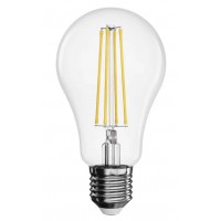 LED žárovka čirá E27 11W Světelný zdroj, žárovka hrušková, sklo čiré, LED 11W, 1521lm, E27, A60, teplá 2700K/neutrální 4000K, 230V, d=60mm, l=108mm
