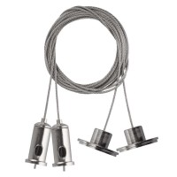 LZ sada 2ks Závěsná sada 2ks stavitený lankový závěs pro instalaci svítidel, materiál kov, l=1500mm