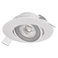TIN LED 5W, IP20 Podhledové, stropní svítidlo, výklopné +-20°, těleso hliník a plast, povrch bílá/broušený nikl, LED 5W, 450lm, teplá 3000K nebo neutrální 4000K, 230V, IP20, rozměry dle typu