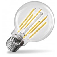 LED žárovka čirá E27 7,2W Světelný zdroj, žárovka hrušková, sklo čiré, LED 7,2W, 1521lm, E27, A60, teplá 2700K/neutrální 4000K, 230V, d=60mm, l=108mm