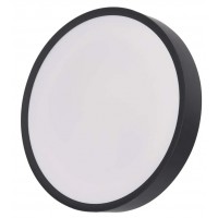 LORER 17W CCT IP54 Stropní přisazené svítidlo, těleso kov, povrch bílá/černá, difuzor plast opál, LED 17W, 1100lm/1400lm, přepín. CCT teplota teplá 3000K-neutrální 4000K, 230V, do koupelny IP54, rozměry d=310mm, h=75mm.