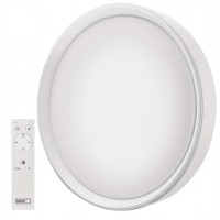 WAYET 30W/45W CCT Stropní přisazené svítidlo, těleso kov, povrch bílá, difuzor plast opál, LED 30W/1800lm, 45W/2700lm, dálk. ovl (součástí) CCT teplota teplá 2700K-denní 6500K, stmív, 230V, IP20, rozměry dle typu.