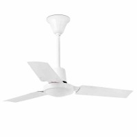 MINI INDUS Stropní pokojový ventilátor, základna kov povrch bílá, 3 lopatky kov, 5 rychlostí 10,4W/12,9W/17,3W/22,4W/43,2W, 230V, IP20, d=483mm, h=320mm, vč nástěnného ovladače