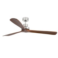LANTAU-G Stropní pokojový ventilátor, základna kov povrch nikl mat, 3 dřevěné lopatky dekor dle typu, 3 rychlosti 25W/50W/90W, 230V, IP20, Hz50-60, d=1680mm, l=335-mm, vč dálkového ovladače