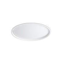 LUAN Stropní vestavné bodové svítidlo, těleso kov, difuzor plast opál, pro zářivku 1xLED 40W, 3000K, 3200lm,, 230V, IP20, rozměry d=415mm, h=76mm