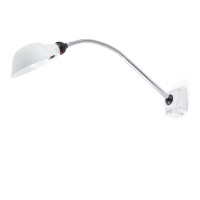 REMAKE Nástěnná lampa, základna kov, flexibilní rameno husí krk, stínítko kov, povrch dle typu, pro žárovku, 1x40W,E27, 230V, IP20, rozměry: h=700mm, d=95mm, l=155mm