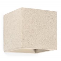 GRETO WALL 1X6W G9 Nástěnné svítidlo, základna beton, těleso beton, povrch béžová, nebo šedá, pro žárovku 1x6W, G9, 230V, IP20, tř.1. rozměry 150x150x150mm, svítí nahoru/dolů