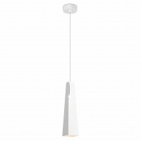 PLUMA Stopní závěsné svítidlo, základna těleso hliník, barva bílá / černá-zlatá, LED 1x6W, 3000K, 450lm, 230V, IP20, rozměry: d=82-100mm. l=360mm, vč. závěsu l= 1500mm, lze zkrátit