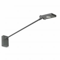 TORAN Venkovní nástěnné svítidlo pro osvětlení reklamy, nastavitelný sklon, těleso hliník, povrch šedá, LED 1x5W, neutrální 4000K, 345lm, 230V, IP44, rozměry 115x68mm, rameno l=690mm