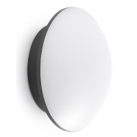 GEREA LED 1X5W Stropní venkovní svítidlo, těleso hliník, povrch lak šedá tmavá mat, difuzor plast opál, LED 1x5W, teplá 3000K, 275lm, 230V, IP54, tř.1. rozměry d=140mm h=7,5mm