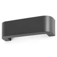 HRUVO WALL LED 1X6W Nástěnné venkovní svítidlo, těleso hliník, povrch lak černá mat, difuzor sklo opál, LED 1x6W, teplá 3000K, 270lm, 230V, IP44, tř.1. rozměry 90x300x80mm, svítí nahoru/dolů
