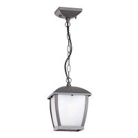 WILMA Závěsné svítidlo, exteriérové, venkovní, těleso hliník, povrch šedá tmavá, difuzor plast opál, pro žárovku, E27, 230V, IP44, tř.zař.1, rozměry dle typu,