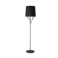 TREE Stojací lampa, těleso kov, barva černá / bílá, stínítko textil černá/bílá, 1x60W, E27, 230V, IP20, rozměry 300x320x1340mm.