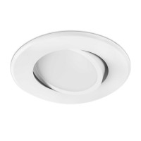 KEL-2 Podhledové svítidlo výklopné, těleso PVC plast, povrch bílá, LED 6W, teplá 3000K, 400lm/cca 20W žár, 230V, IP20, tř.2, rozměry d=90mm, h=45mm