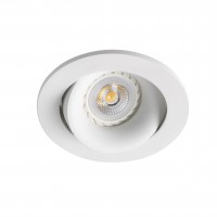 DORTO R Podhledové svítdlo, výklopné 60°, těleso hliník, povrch bílá, pro žárovku 1x50W, MR16, 12V, IP20, tř.1, rozměry d=114mm, h=40mm