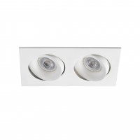DORTO 2 Podhledové svítdlo, výklopné 60°, těleso hliník, povrch bílá, pro žárovku 2x50W, MR16, 12V, IP20, tř.1, rozměry 232x115mm, h=40mm