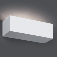 EACO Nástěnné svítidlo, těleso sádra, povrch bílá, možno natírat malířskou hlinkou, pro žárovku 1x40W, G9, 230V, IP20, 218x75x75mm, svítí nahoru